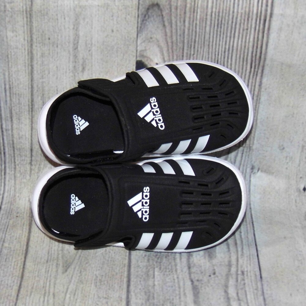 ADIDAS Black/White Water Sandal Toddler Size 9 - Picture 6 of 7